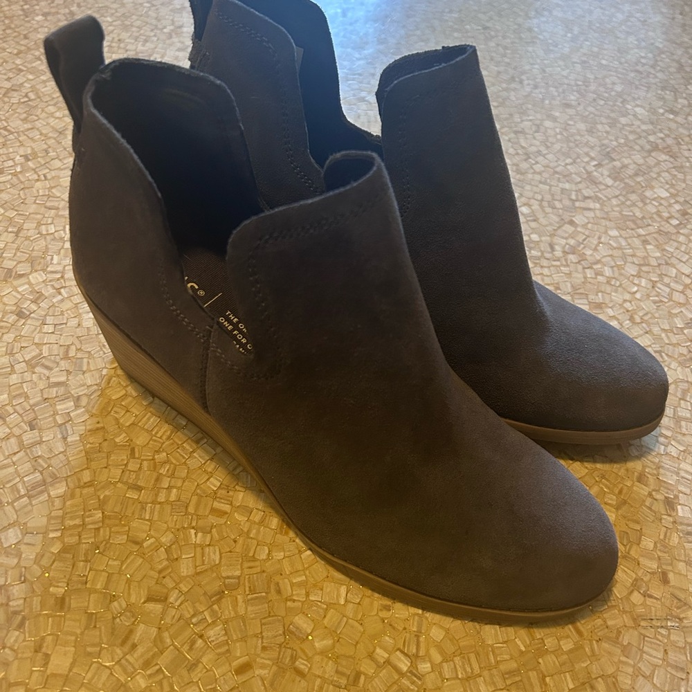 Toms Ankle Booties with Wedge Heel